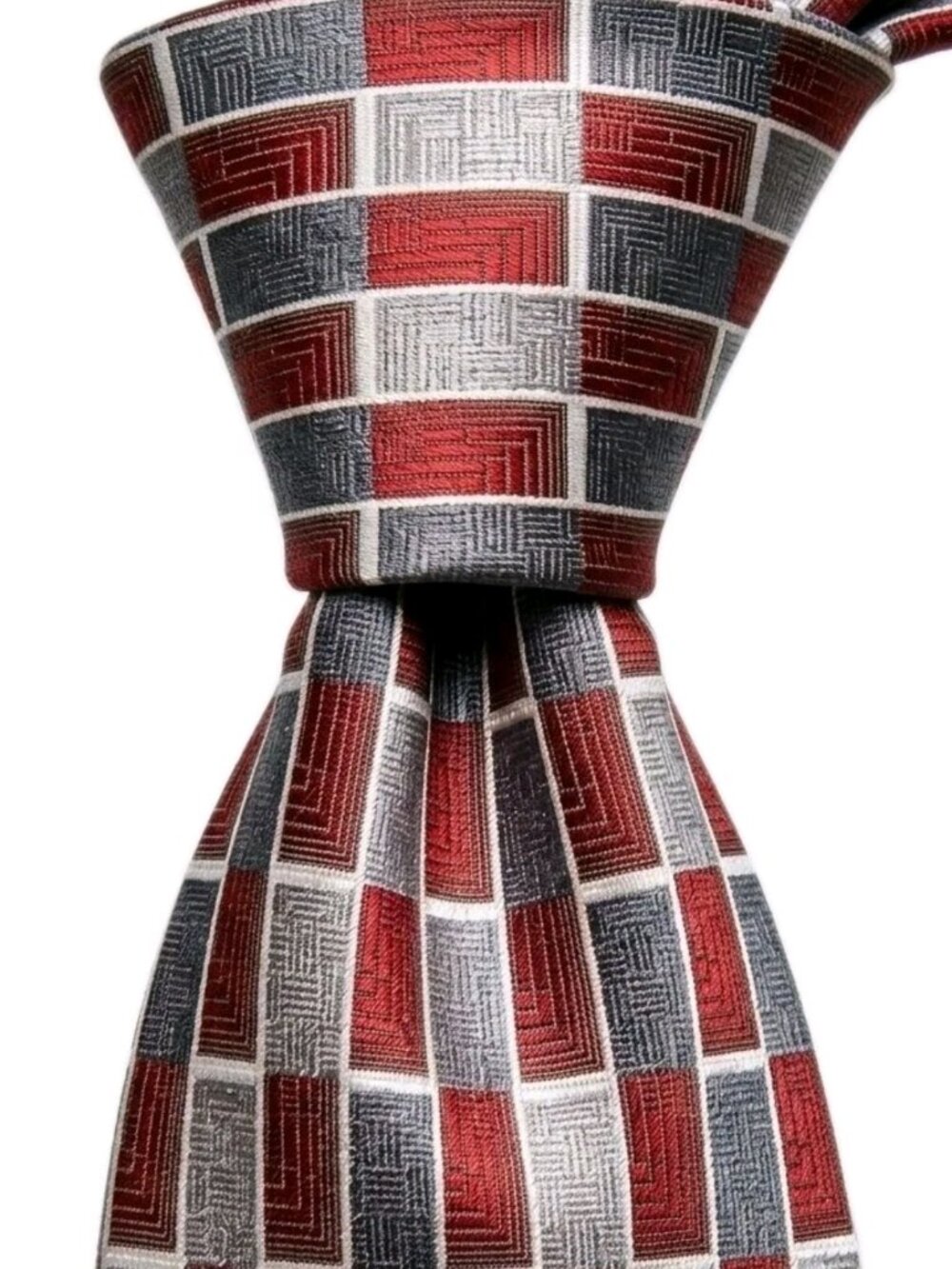 NWT/NOS Vtg 2003 CARLOS DE VENEZIA Deadstock Orig Stein Mart Brick Geometric Tie